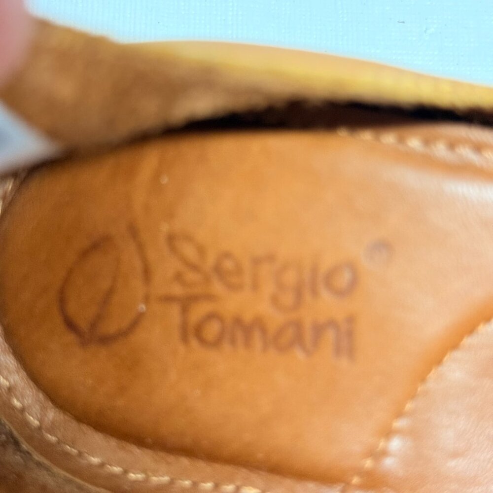 Sergio Tomani Ingrid Naranja Leather Ankle Strap Heels - Size EU 37 - Picture 9 of 14